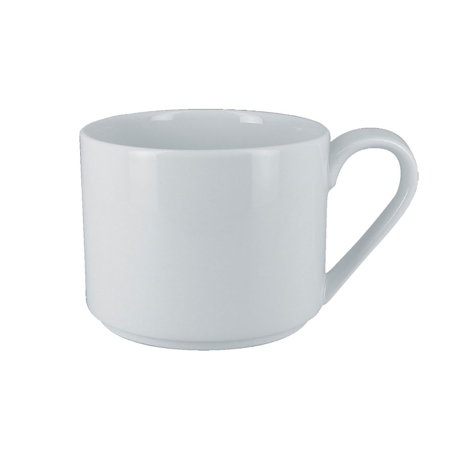 Rak Access Vitrified Porcelain White Stacking Breakfast Cup 45cl