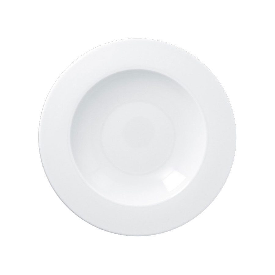 Rak Access Vitrified Porcelain White Round Deep Plate 26cm
