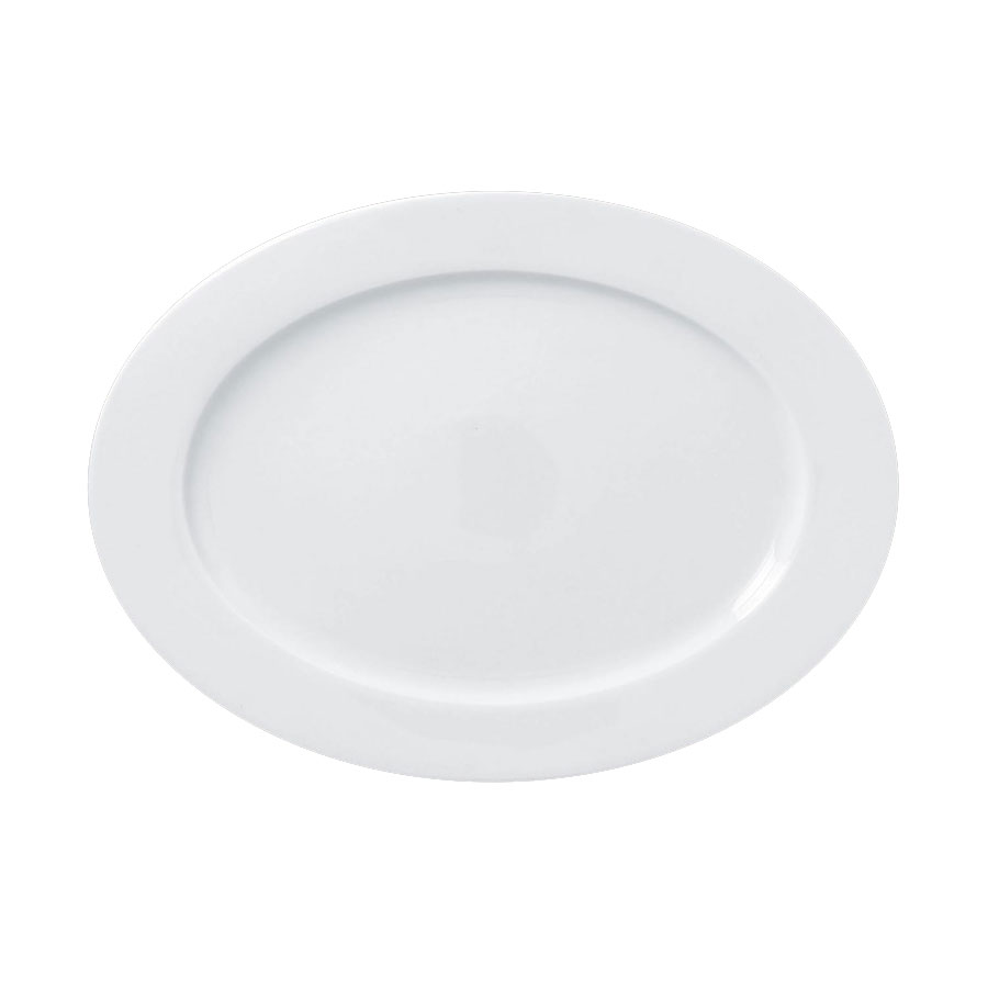 Rak Access Vitrified Porcelain White Oval Plate34cm