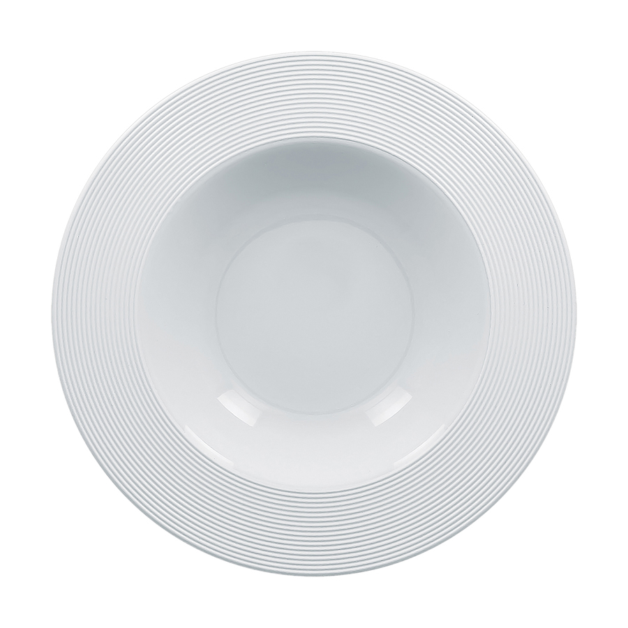 Rak Evolution Vitrified Porcelain White Round Deep Plate 23cm