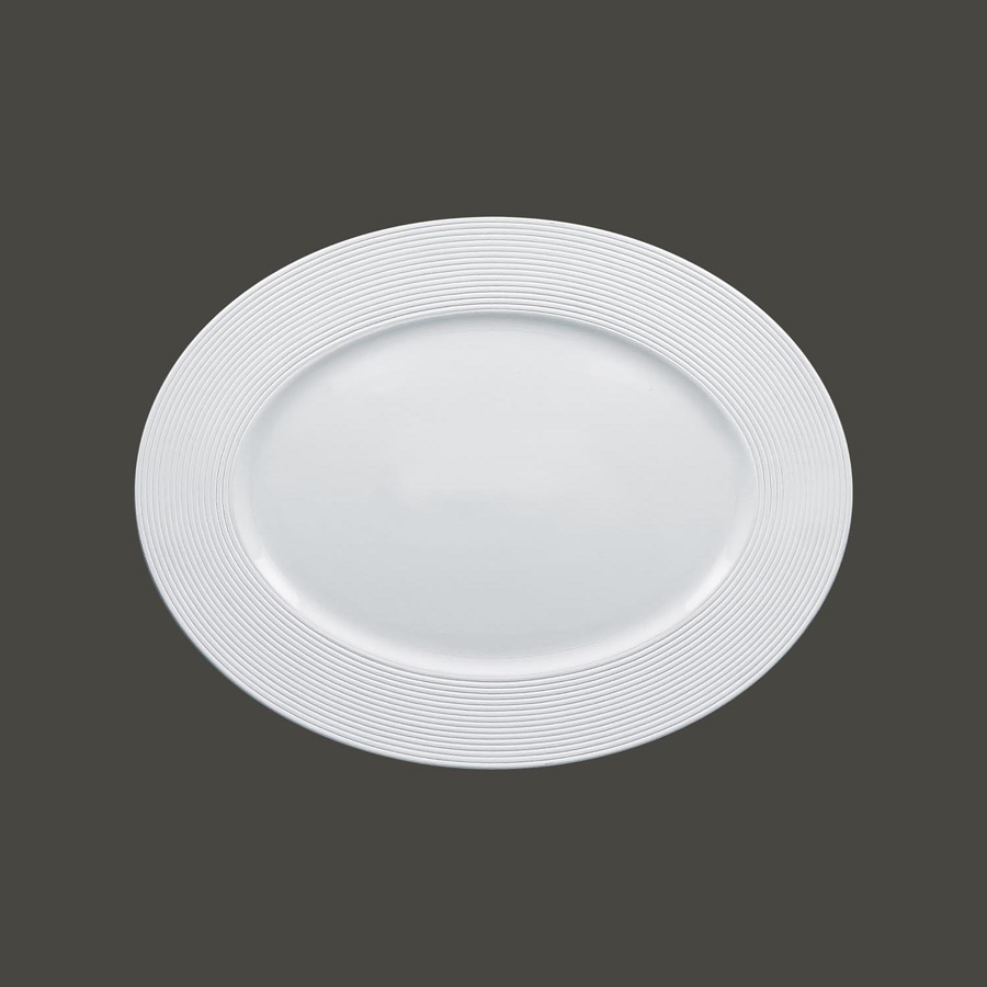 Rak Evolution Vitrified Porcelain White Oval Platter 36x27cm
