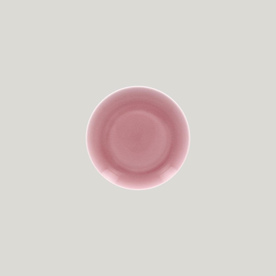 Rak Vintage Vitrified Porcelain Pink Round Flat Coupe Plate 18cm