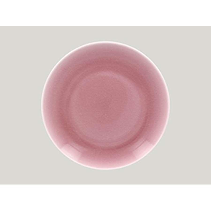 Rak Vintage Vitrified Porcelain Pink Round Flat Coupe Plate 29cm