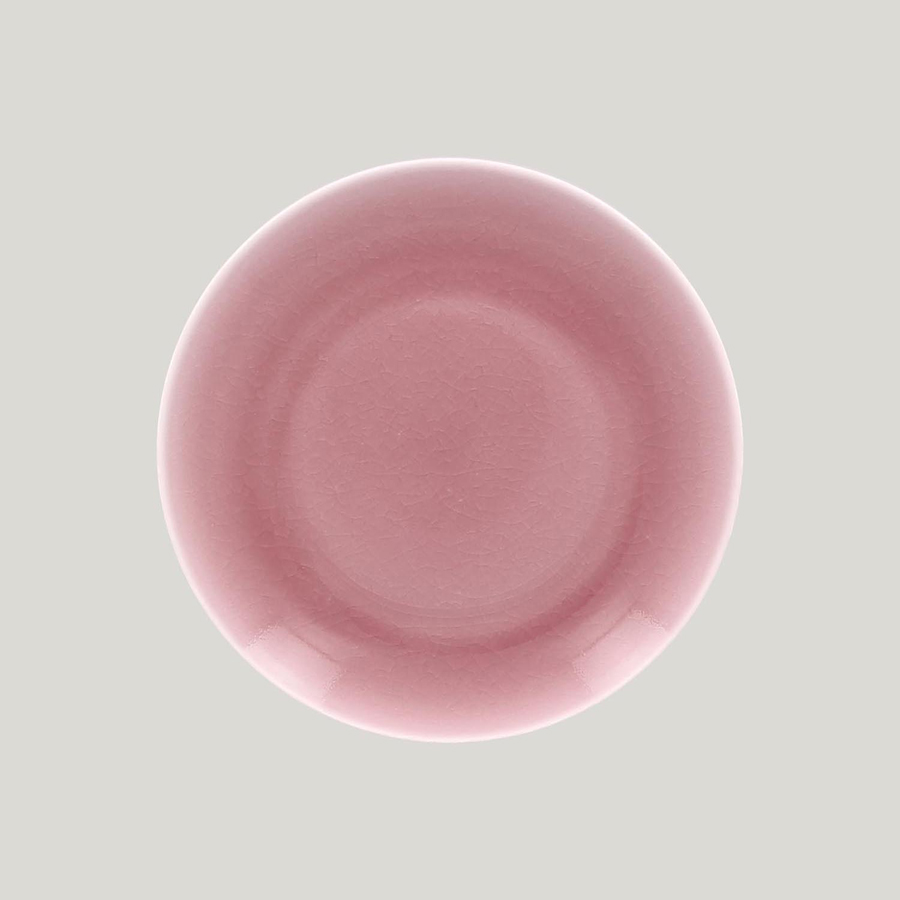 Rak Vintage Vitrified Porcelain Pink Round Flat Coupe Plate 31cm