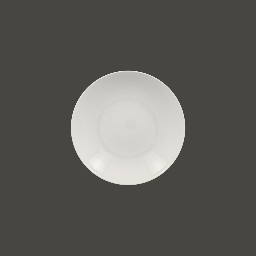 Rak Vintage Vitrified Porcelain White Round Deep Coupe Plate 23cm