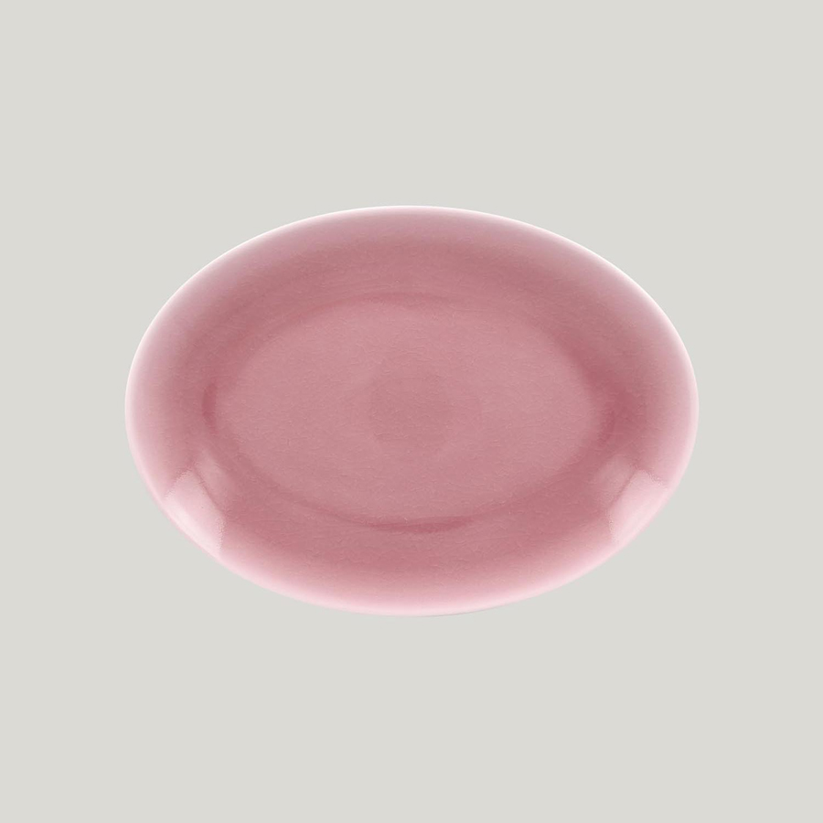 Rak Vintage Vitrified Porcelain Pink Oval Platter 32x23cm
