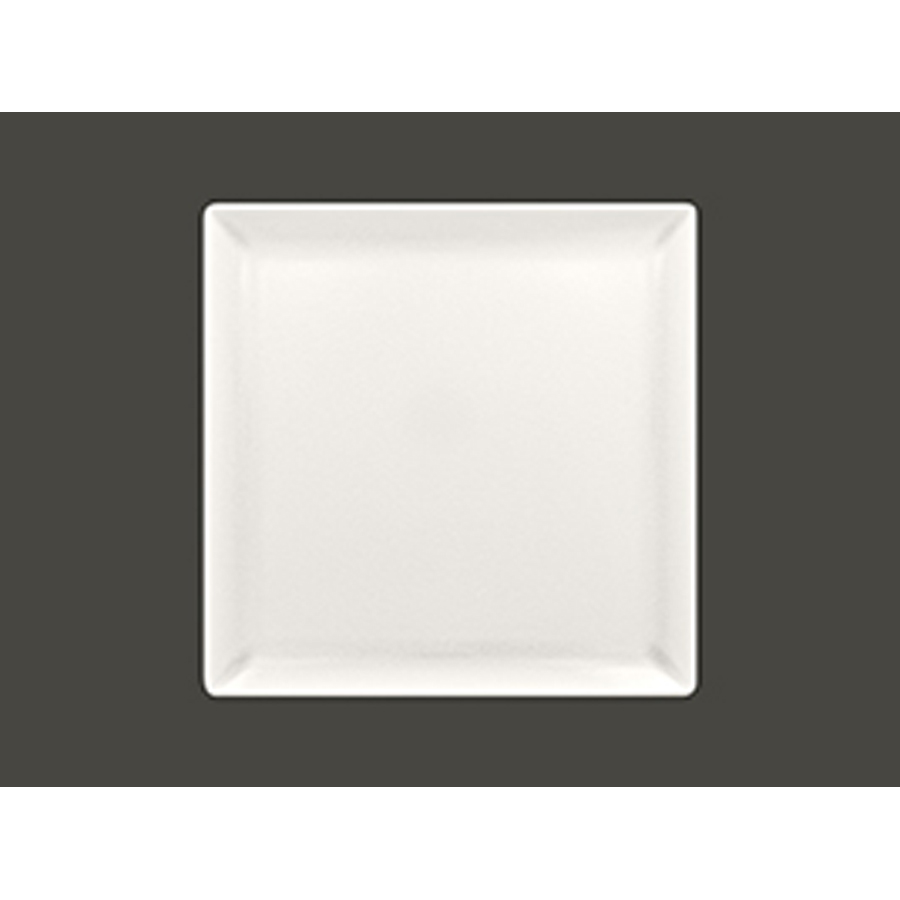 Rak Vintage Vitrified Porcelain White Square Plate 27cm