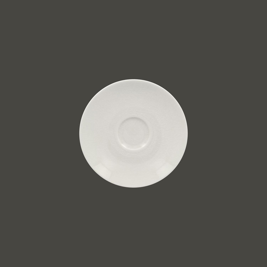 Rak Vintage Vitrified Porcelain White Round Coffee Saucer 15cm