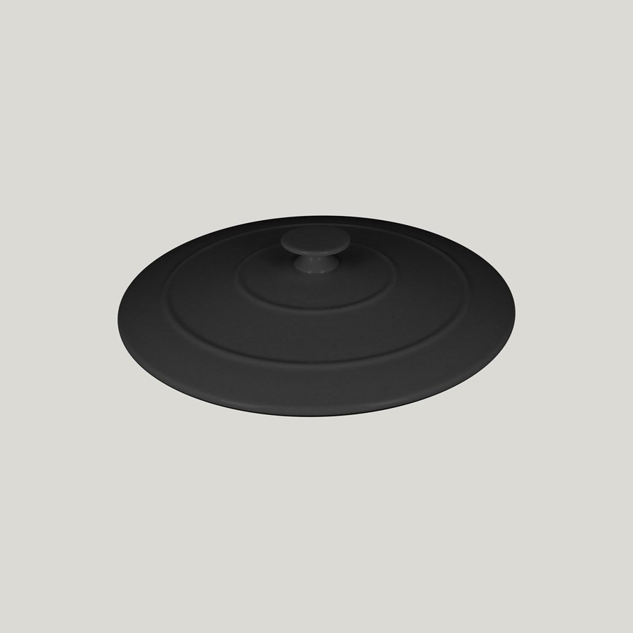 Rak Chef's Fusion Vitrified Porcelain Black Round Cocotte Lid 28cm