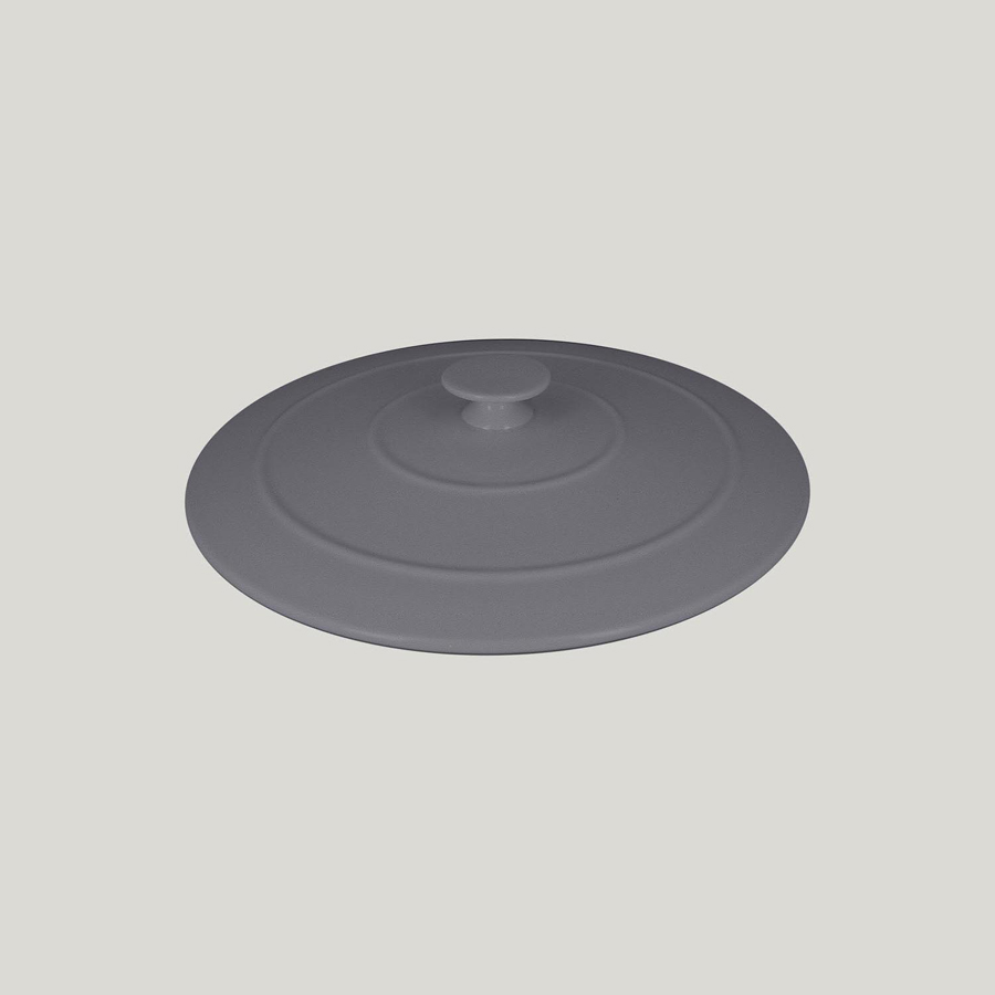 Rak Chef's Fusion Vitrified Porcelain Grey Round Cocotte Lid 28cm
