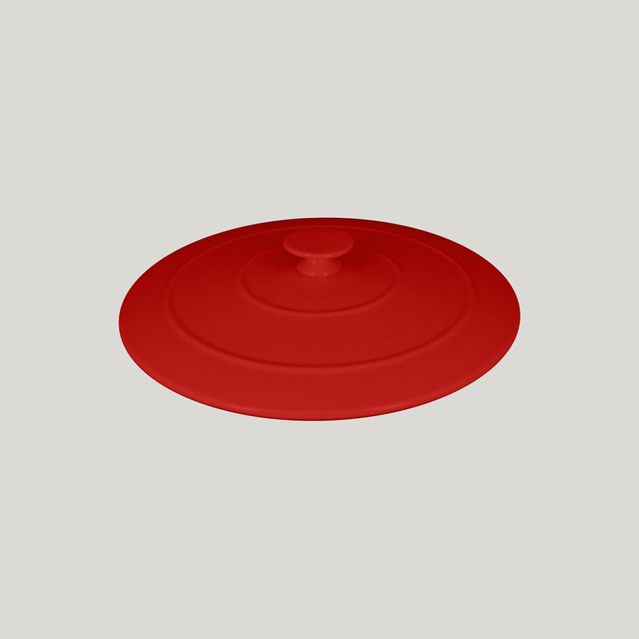 Rak Chef's Fusion Vitrified Porcelain Red Round Cocotte Lid 28cm