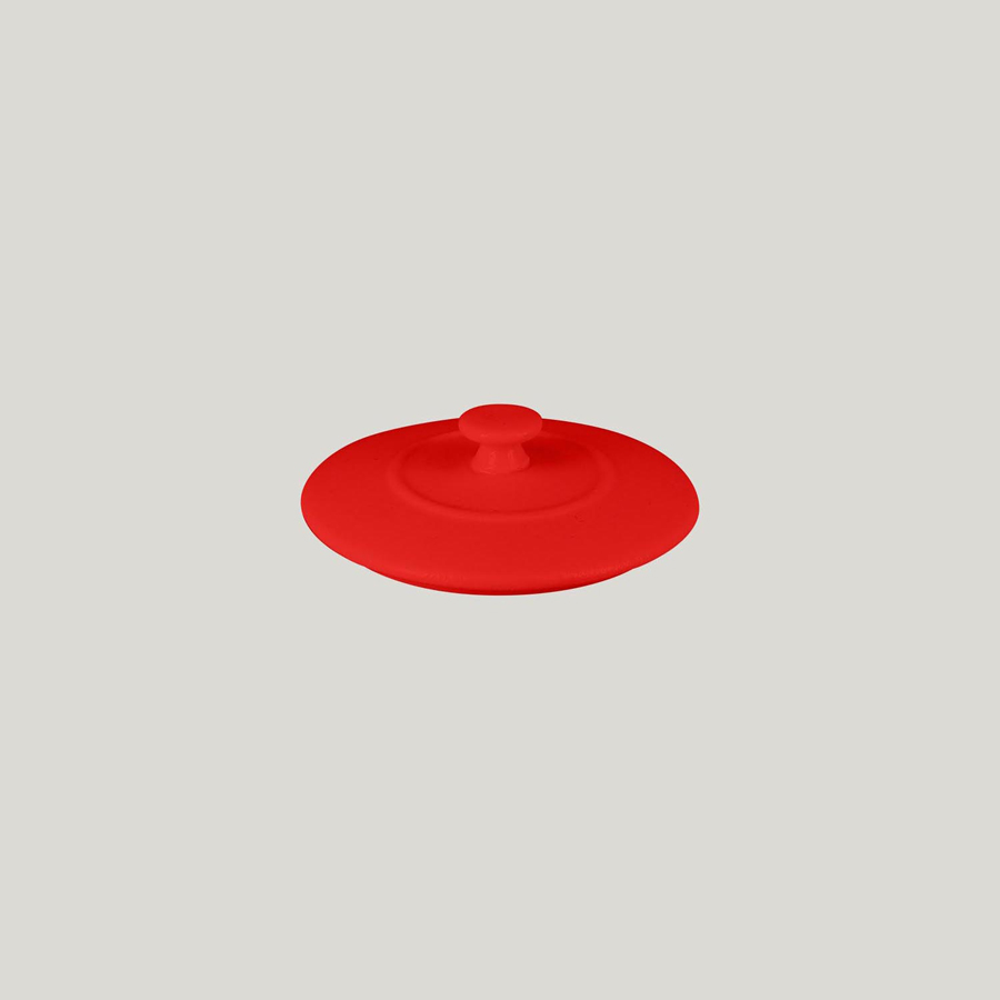 Rak Chef's Fusion Vitrified Porcelain Red Round Cocotte Lid 10cm