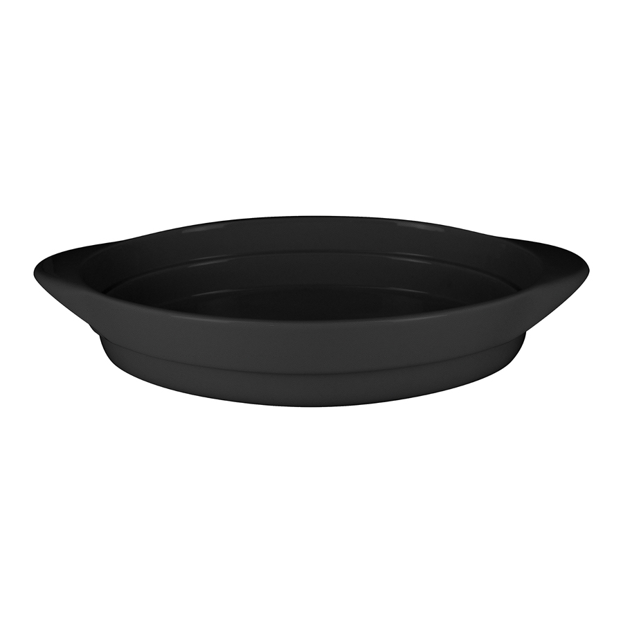 Rak Chef's Fusion Vitrified Porcelain Black Oval Platter 36.5x25x6cm 2.8 Litre