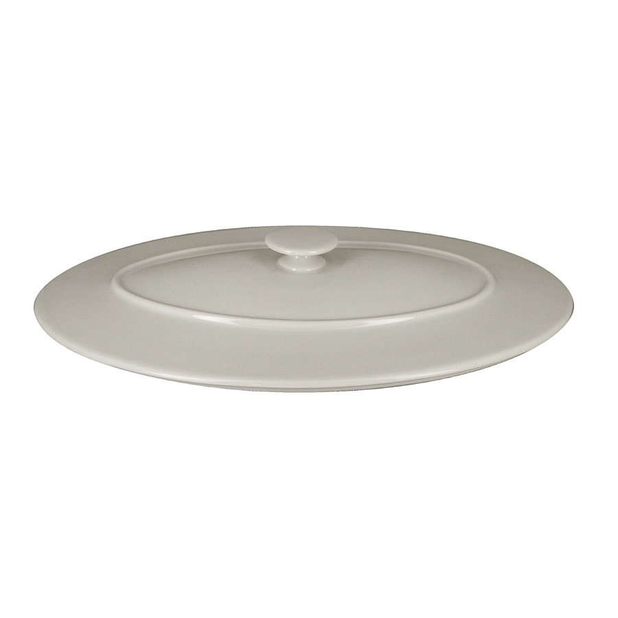 Rak Chef's Fusion Vitrified Porcelain White Oval Platter Lid 36.5x25cm