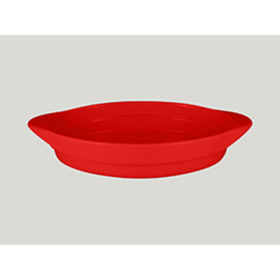 Rak Chef's Fusion Vitrified Porcelain Red Oval Platter 36.5x25x6cm 2.8 Litre