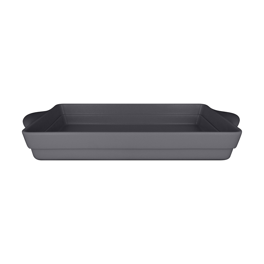 Rak Chef's Fusion Vitrified Porcelain Grey Rectangular Tureen 28x24.5x6cm 4 Litre