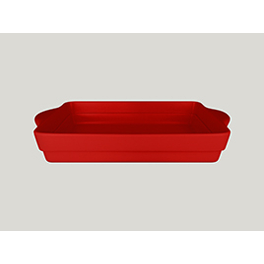 Rak Chef's Fusion Vitrified Porcelain Red Rectangular Tureen 32x22x6cm 2.8 Litre