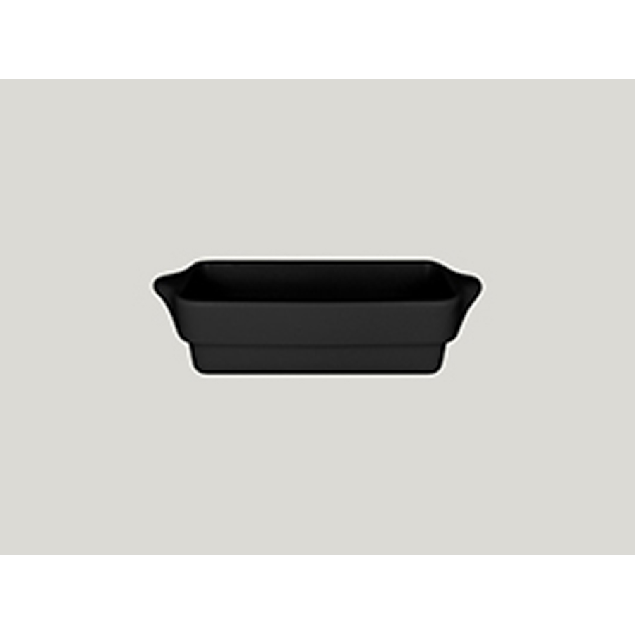 Rak Chef's Fusion Vitrified Porcelain Black Rectangular Tureen 20x10x6cm 67cl