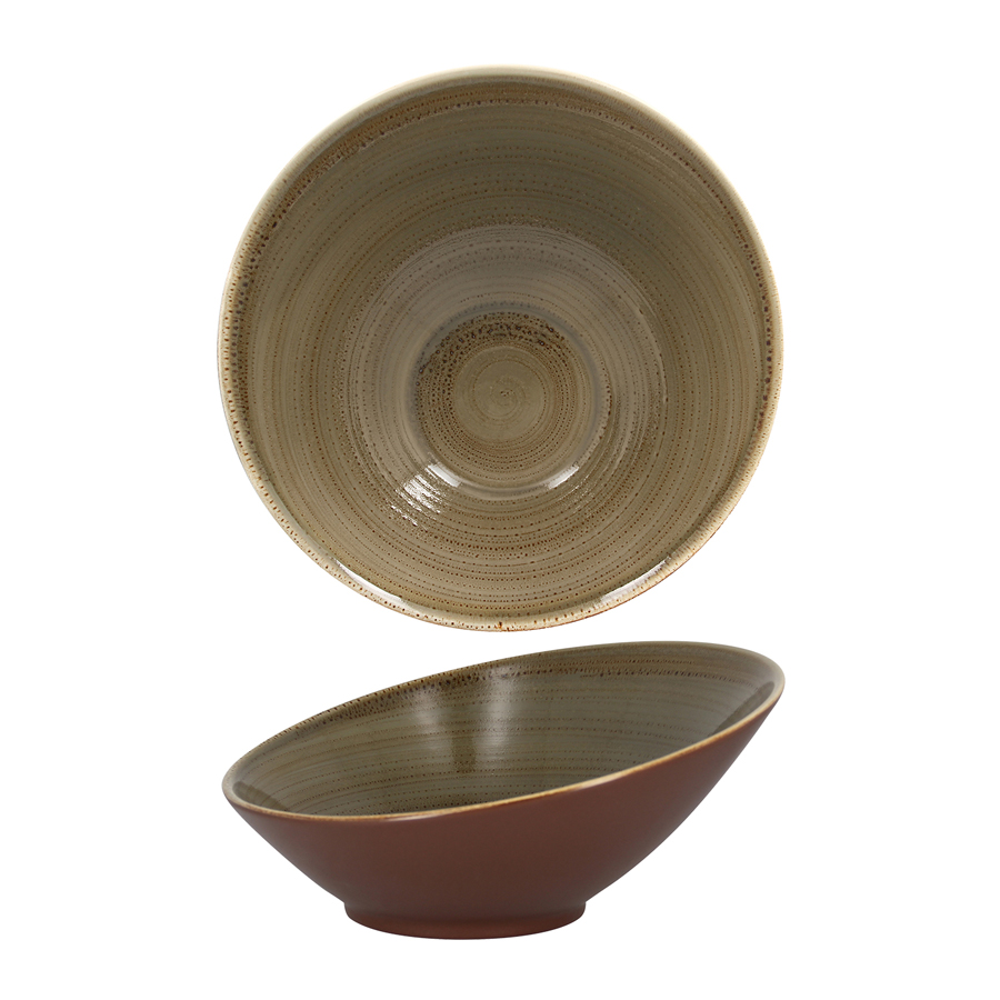Rak Twirl Vitrified Porcelain Alga Asymmetric Bowl 22cm 65cl