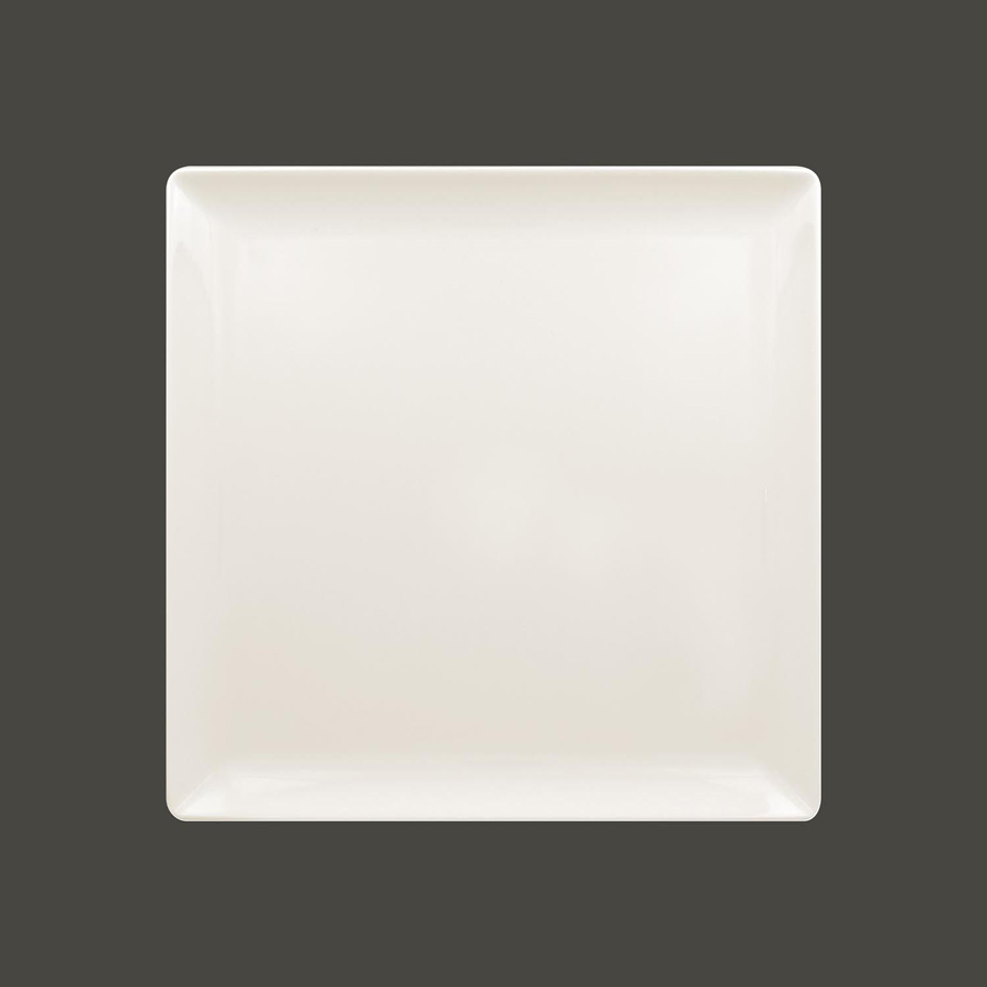 Rak Nano Vitrified Porcelain White Square Plate 30cm