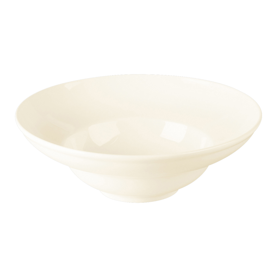 Rak Classic Gourmet Vitrified Porcelain White Round Extra Deep Plate 23cm