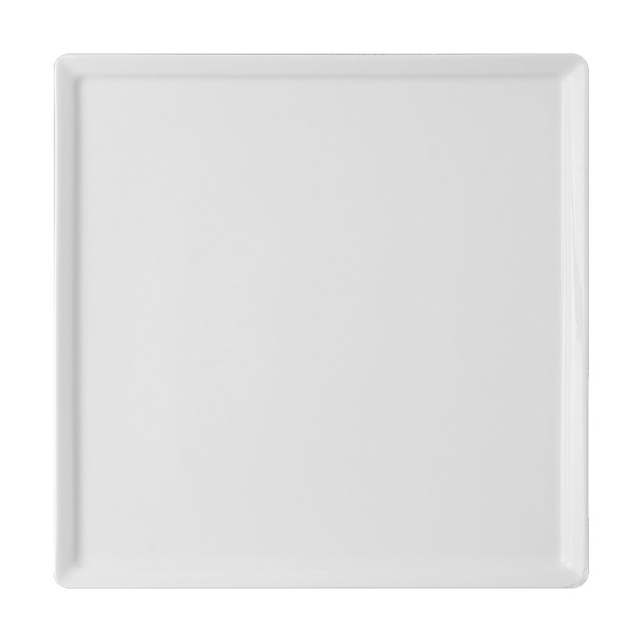 Rak Allspice Ginger Vitrified Porcelain White Square Plate 14cm