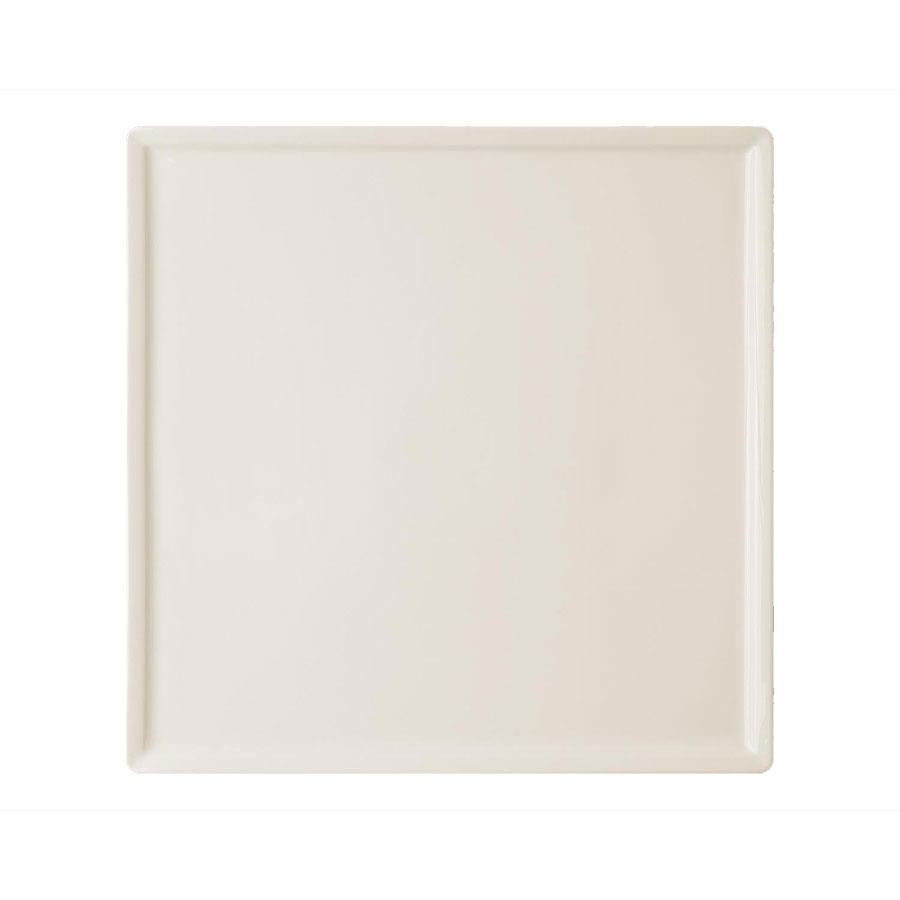 Rak Allspice Ginger Vitrified Porcelain White Square Plate 29cm