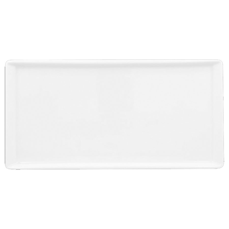 Rak Allspice Wasabi Vitrified Porcelain White Rectangular Plate 28x14cm