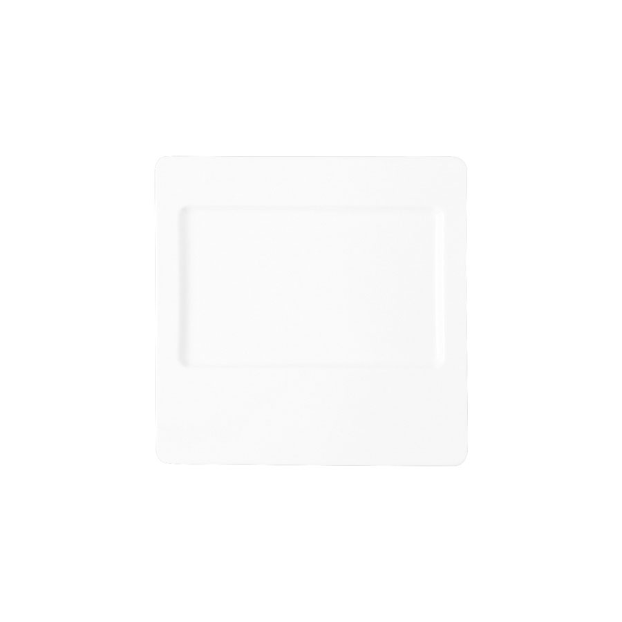 Rak Allspice Sesame Vitrified Porcelain White Square Plate 30x30cm