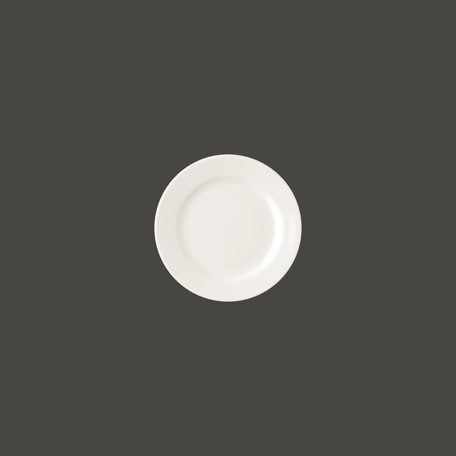 Rak Banquet Vitrified Porcelain White Round Flat Plate 15cm