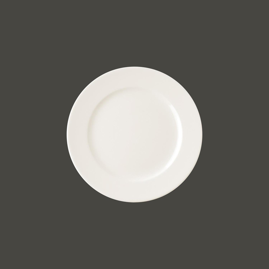 Rak Banquet Vitrified Porcelain White Round Flat Plate 23cm