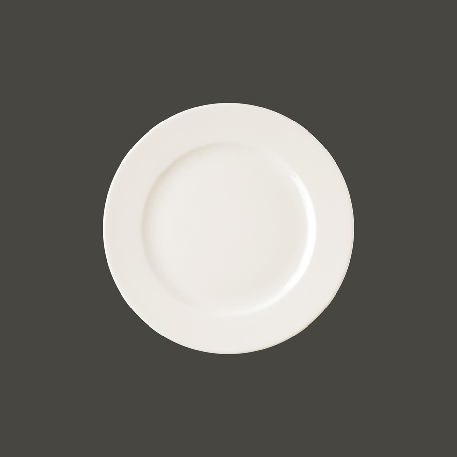 Rak Banquet Vitrified Porcelain White Round Flat Plate 25cm