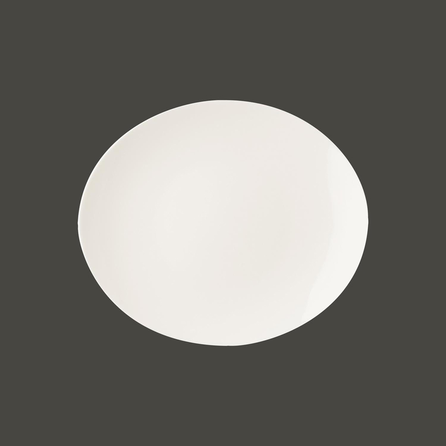 Rak Banquet Vitrified Porcelain White Oval Steak Plate 30cm
