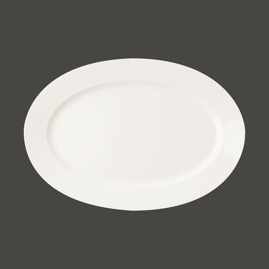 Rak Banquet Vitrified Porcelain White Oval Plate 38cm
