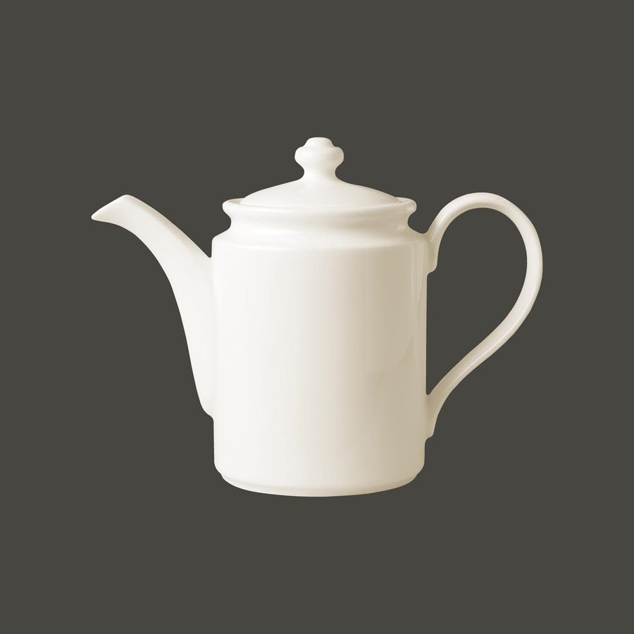 Rak Banquet Vitrified Porcelain White Coffee Pot & Lid 70cl