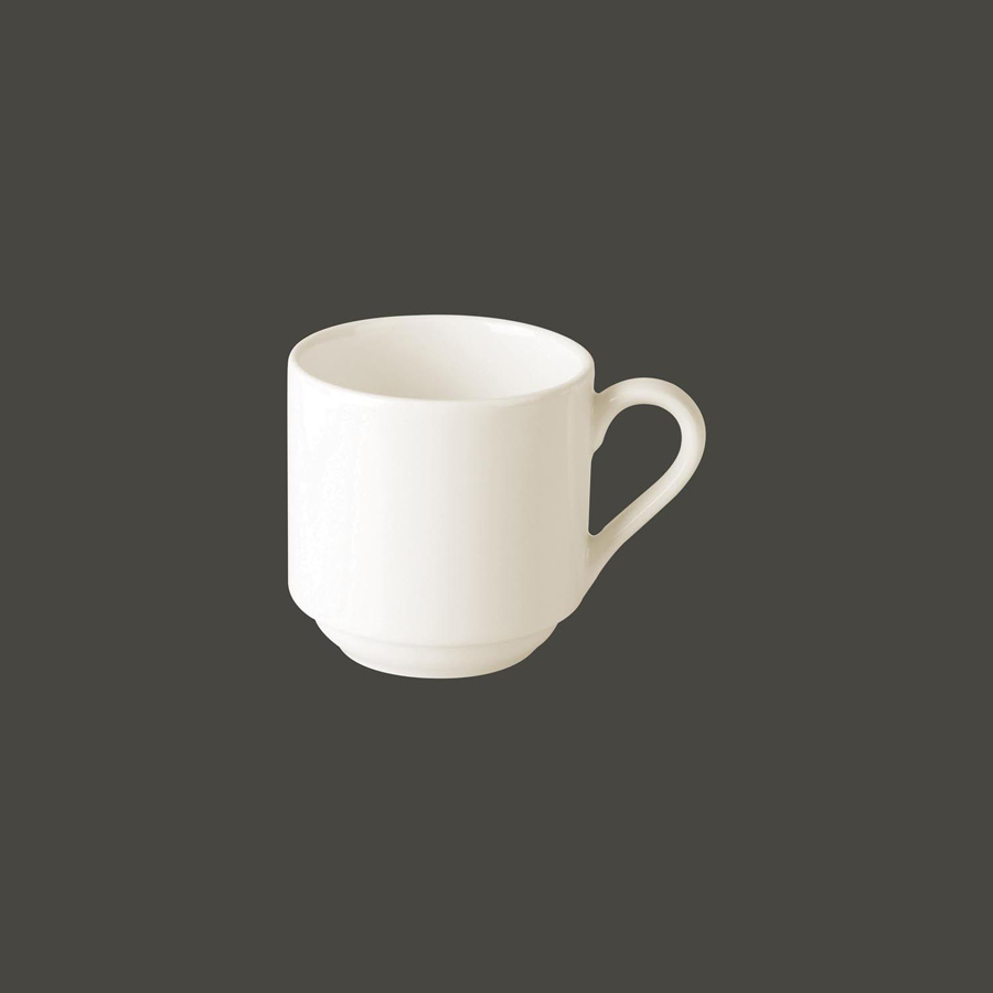 Rak Banquet Vitrified Porcelain White Stacking Cup 20cl