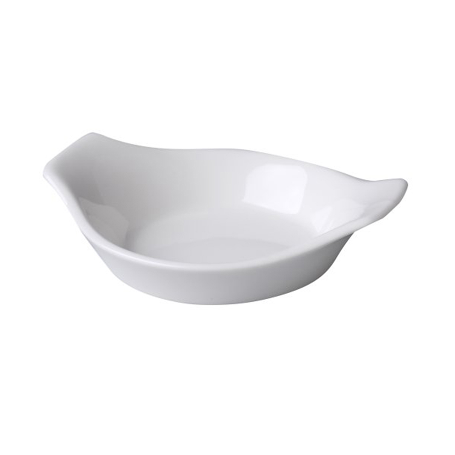 Rak Banquet Vitrified Porcelain White Round Continental Sauce Dish 9x7cm