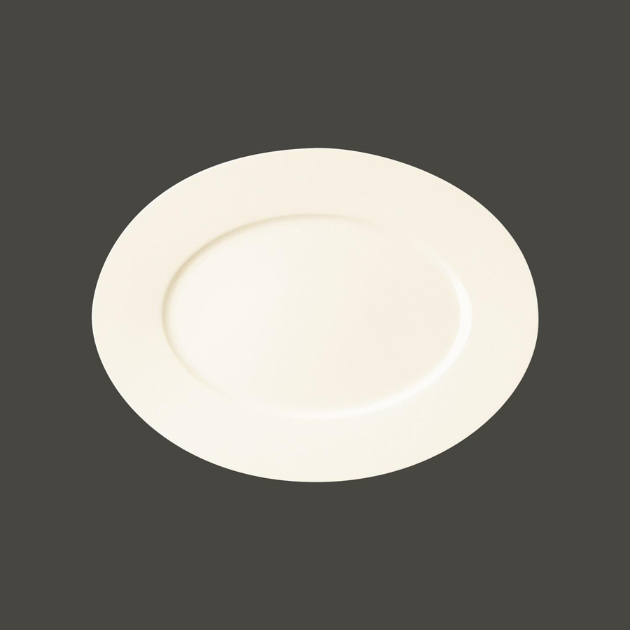 Rak Ivoris Finedine Vitrified Porcelain White Oval Platter 36cm