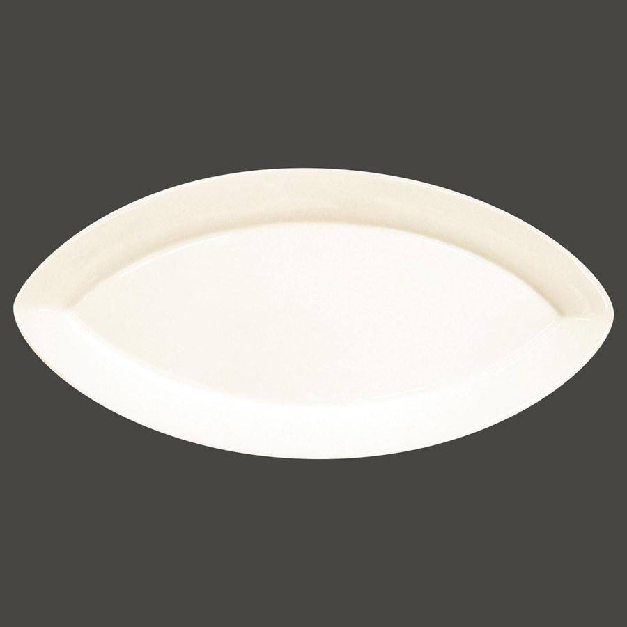 Rak Ivoris Finedine Vitrified Porcelain White Oval Platter 40cm