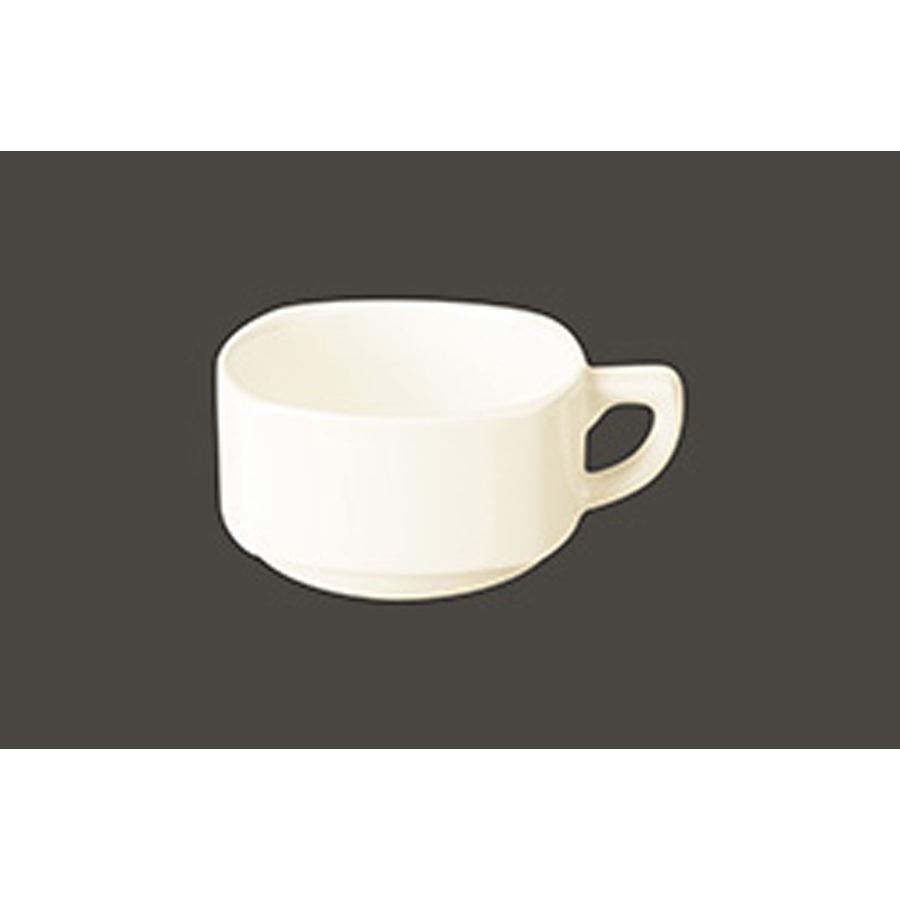 Rak Ska Vitrified Porcelain White Stackable Cup 23cl