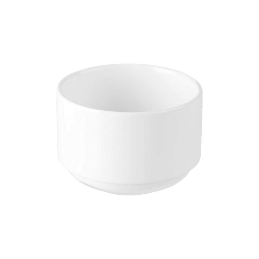 Rak Banquet Vitrified Porcelain White Round Sugar Pack Holder Bowl