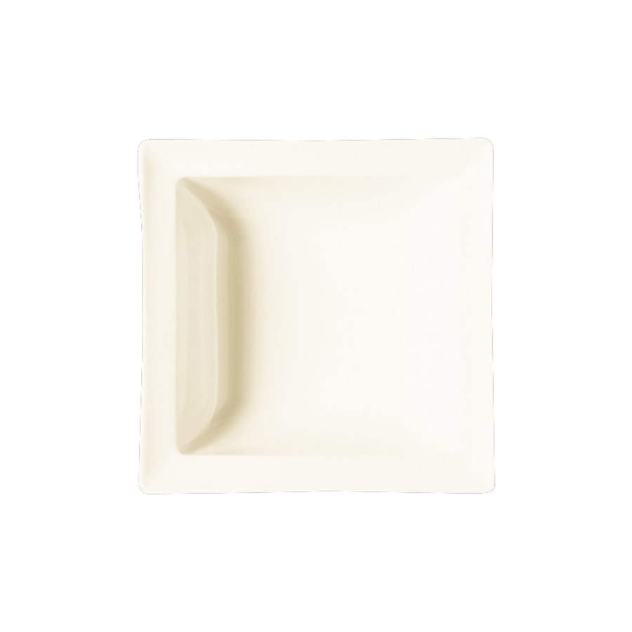 Rak Classic Gourmet Vitrified Porcelain White Square Salad Bowl 12cm
