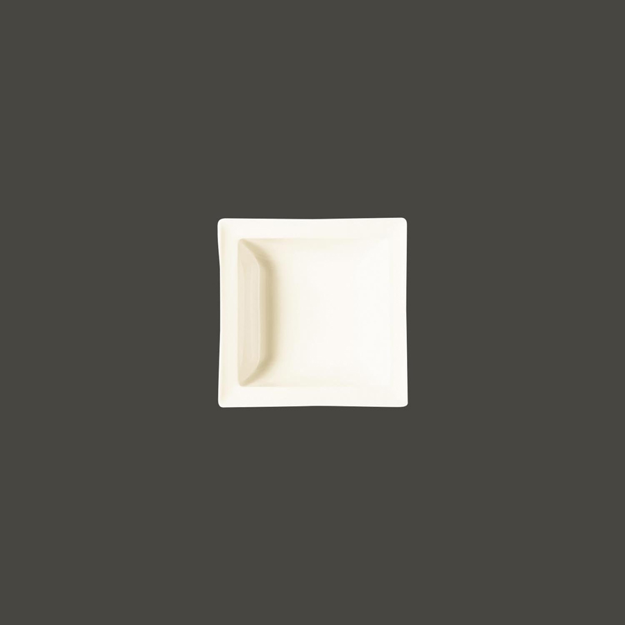 Rak Classic Gourmet Vitrified Porcelain White Square Salad Bowl 16cm