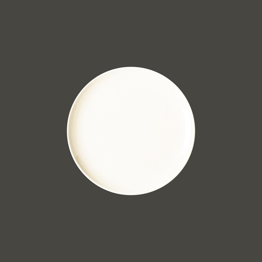 Rak Nano Vitrified Porcelain White Round Flat Coupe Plate 27cm