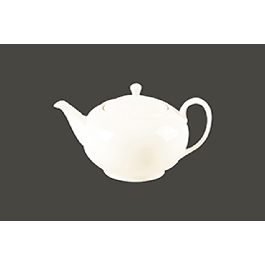 Rak Nano Vitrified Porcelain White Teapot With Lid 40cl