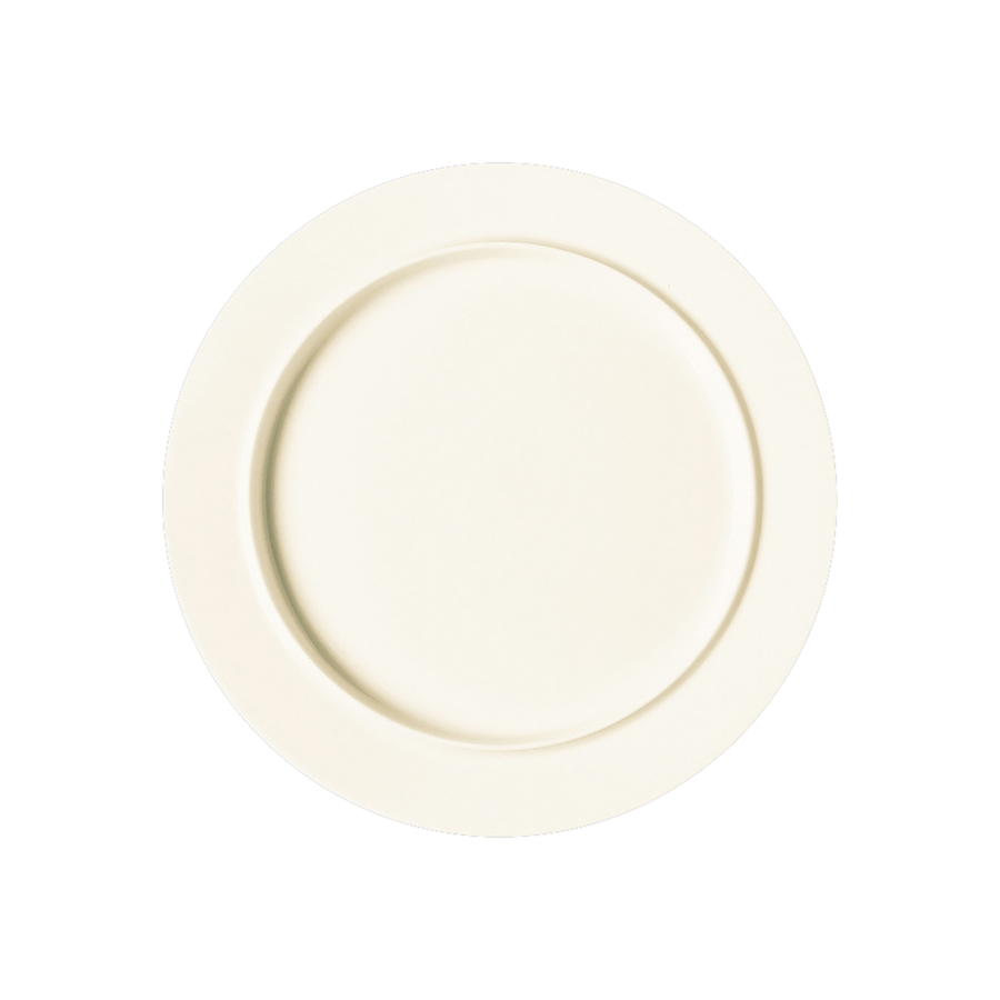 Rak Nordic Vitrified Porcelain White Round Flat Rimmed Plate 24cm