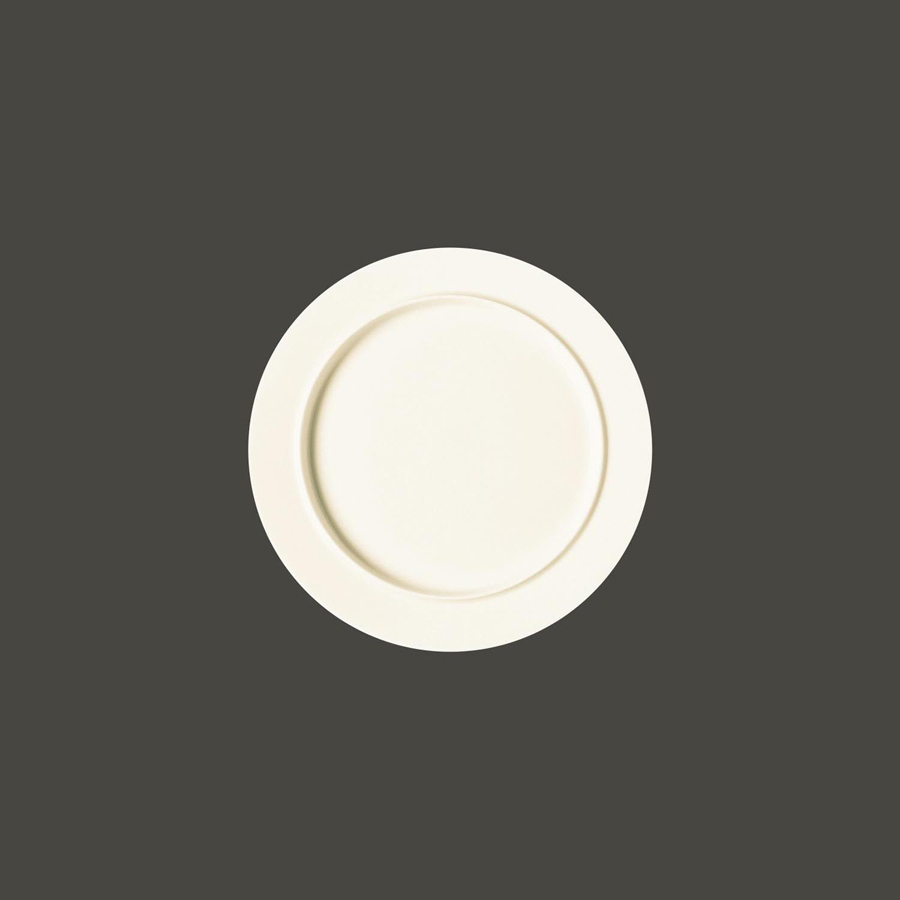 Rak Nordic Vitrified Porcelain White Round Flat Rimmed Plate 28cm