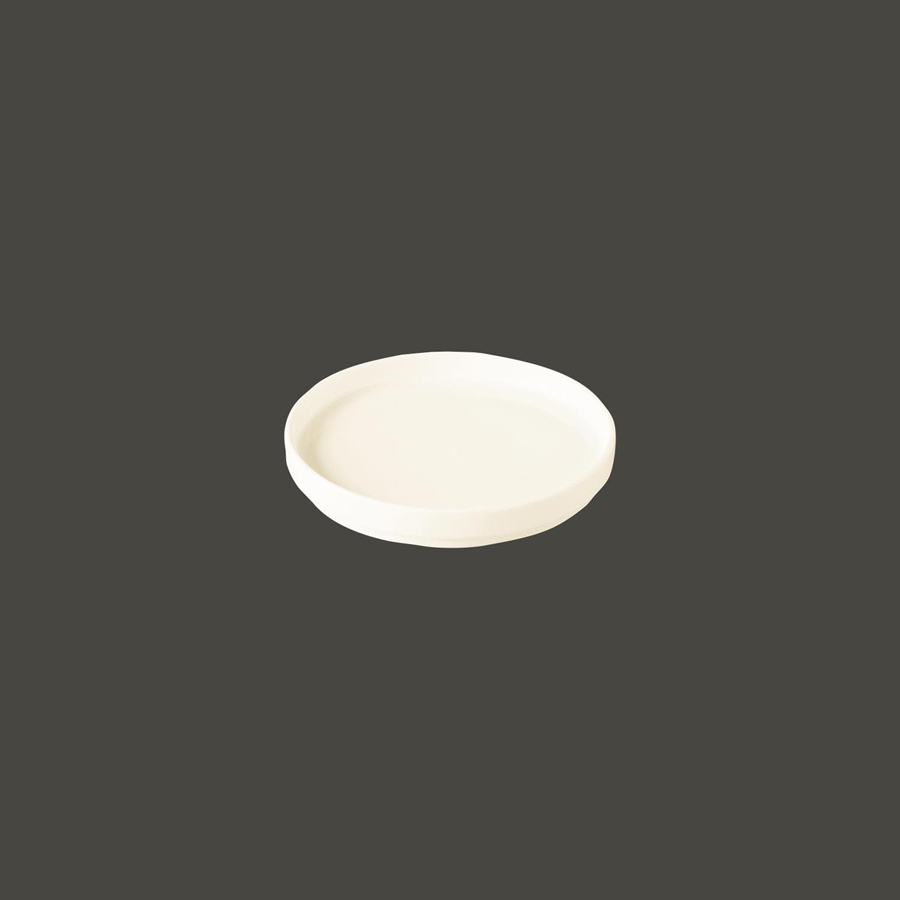 Rak Nordic Vitrified Porcelain White Round Flat Walled Plate/Lid 14cm
