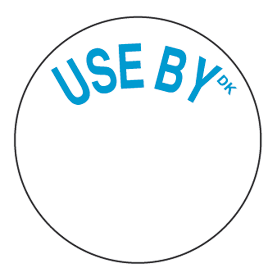 DayMark Label Use By Permanent Round