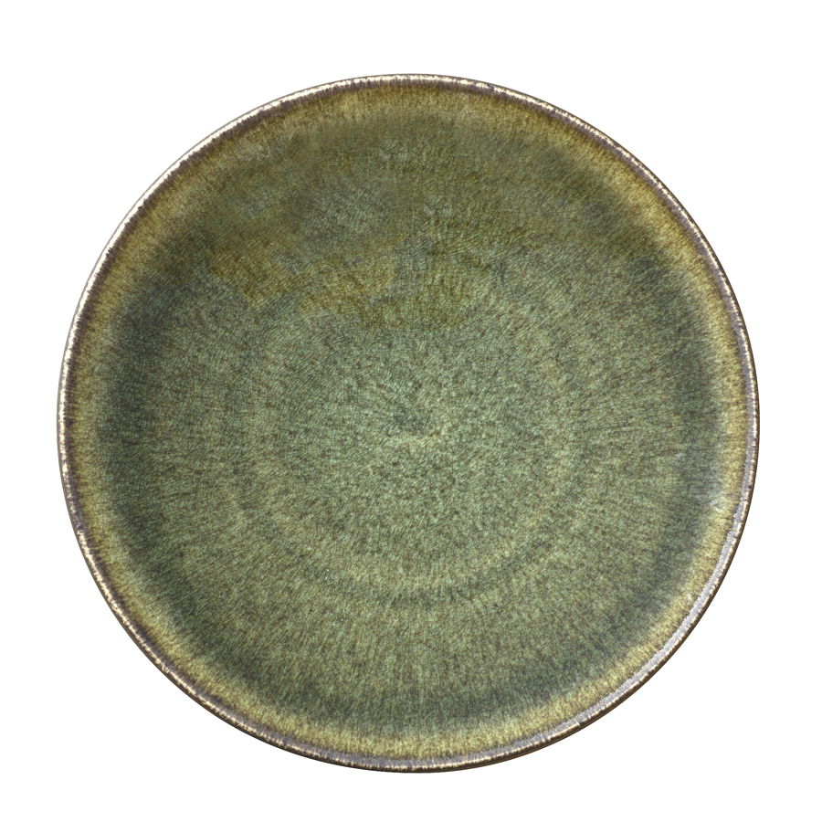 Jars Tourron Samoa Green/Black Bread Plate 14cm